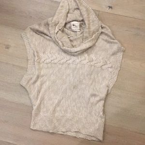 Tan sweater scoop neck
